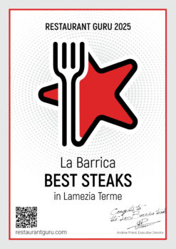 Lamezia, al locale "La Barrica" la Certificazione Restaurant Guru 2025 come Miglior Braceria 