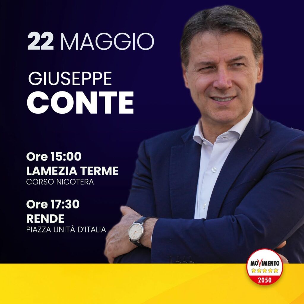 Lamezia, il 22 maggio Giuseppe Conte in città a sostegno di Doris Lo Moro