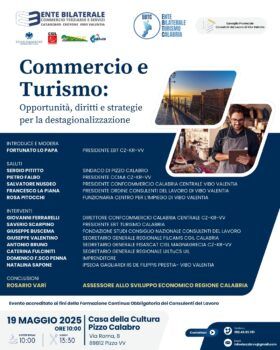 Destagionalizzazione, a Pizzo il 19 maggio il convegno su opportunità, diritti e strategie per commercio e turismo