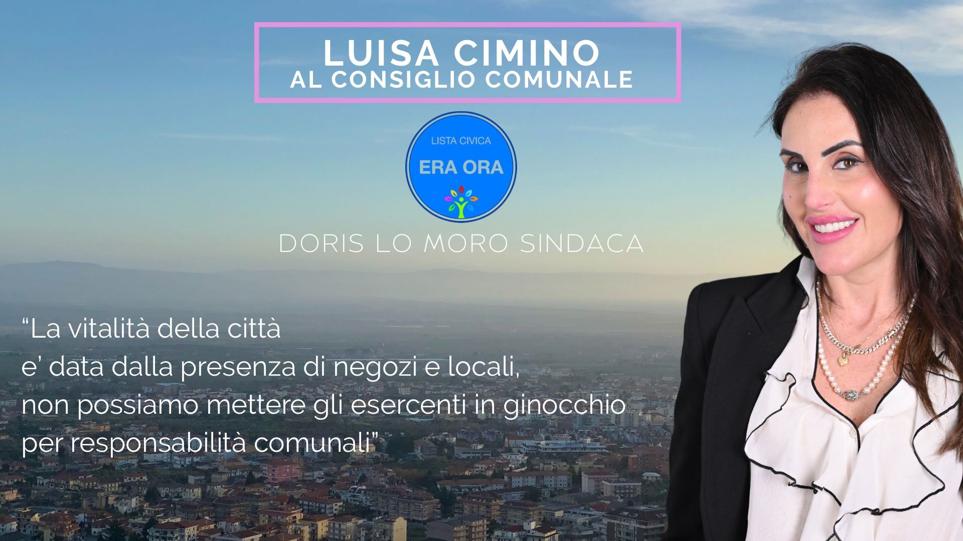 Lamezia, Comunali, Luisa Cimino (Era Ora): “Gli esercenti hanno bisogno di un’amministrazione attiva”