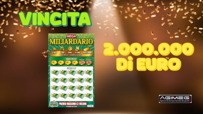 Gratta e Vinci, a Roccella Ionica vinti 2 milioni di euro  con “Mega Miliardario New”