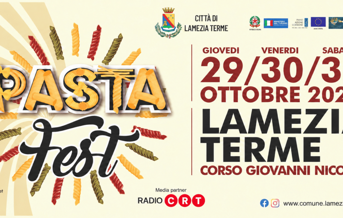 Pasta Fest, a Lamezia Terme la seconda edizione: tre giorni di degustazioni, libri e chef nel segno della tradizione gastronomica