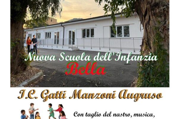 Lamezia, il 28 ottobre taglio del nastro della nuova Scuola dell’Infanzia del Quartiere Bella: il Sindaco Murone annuncia la riapertura del plesso